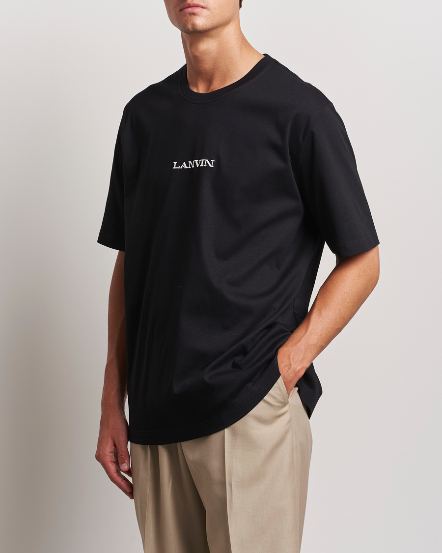 Mies |  | Lanvin | Embroidered Logo T-Shirt Black