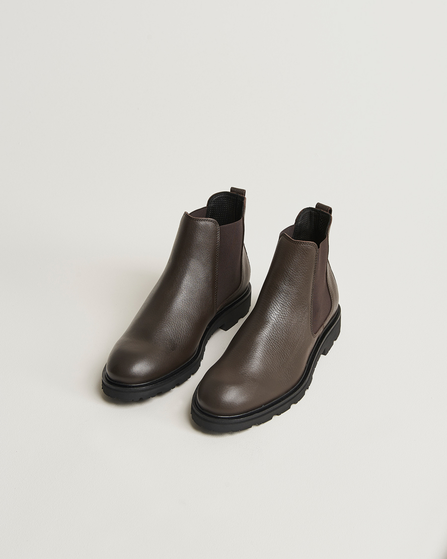 Mies |  | UBR | Thunder Chelsea Leather Boot Dark Brown