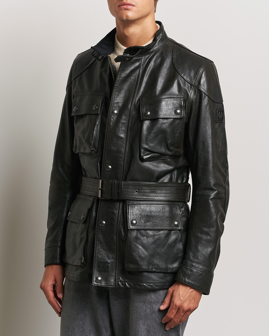 Mies |  | Belstaff | Trailmaster Panther Leather Jacket Black