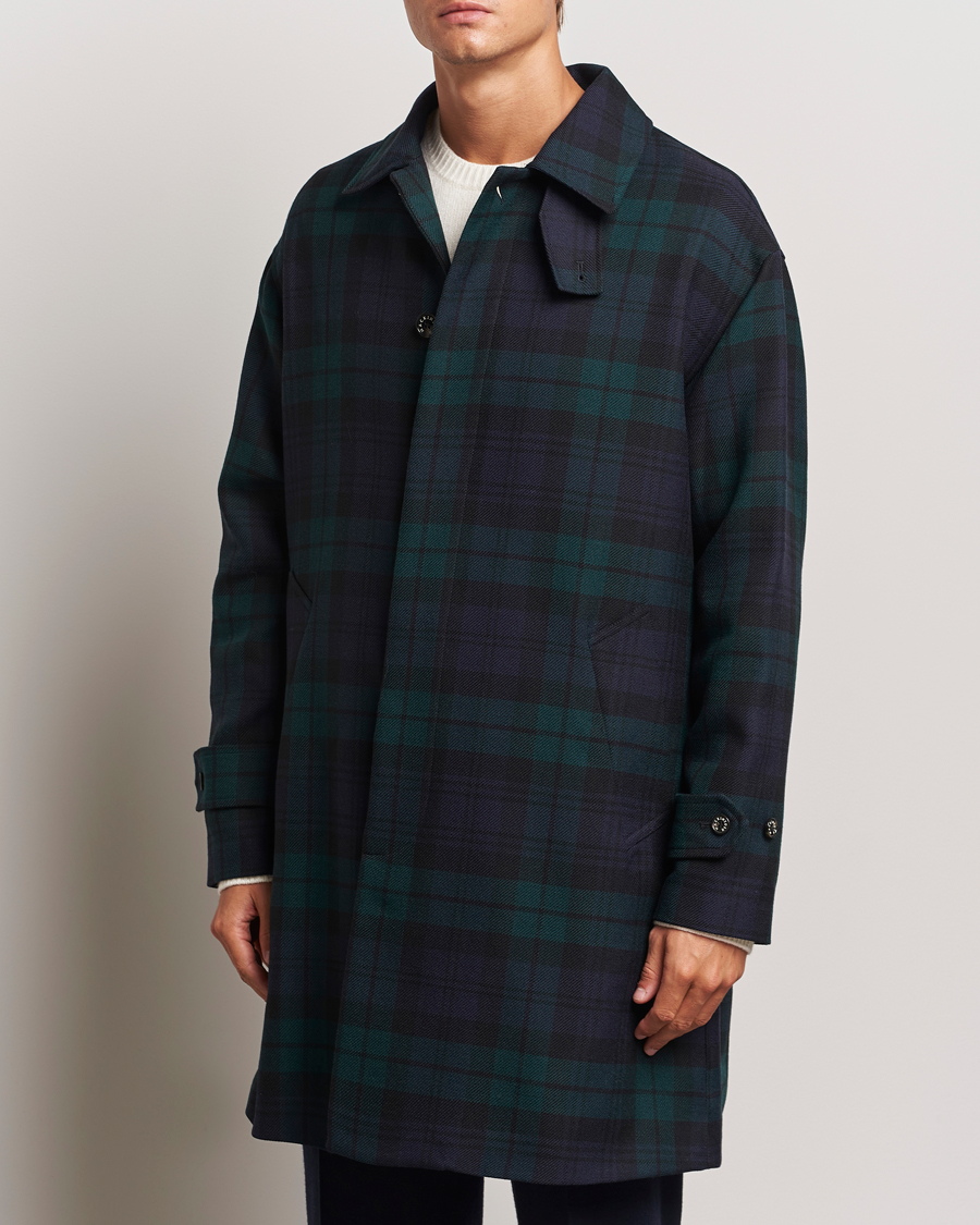 Mies |  | Mackintosh | Wool Soho Tartan Coat Blackwatch