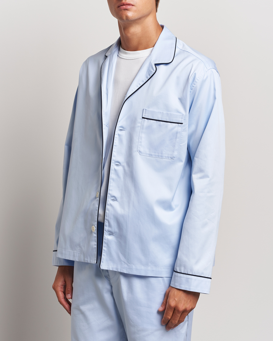 Mies |  | Tekla | Sateen Pyjama Shirt Bellhop Blue