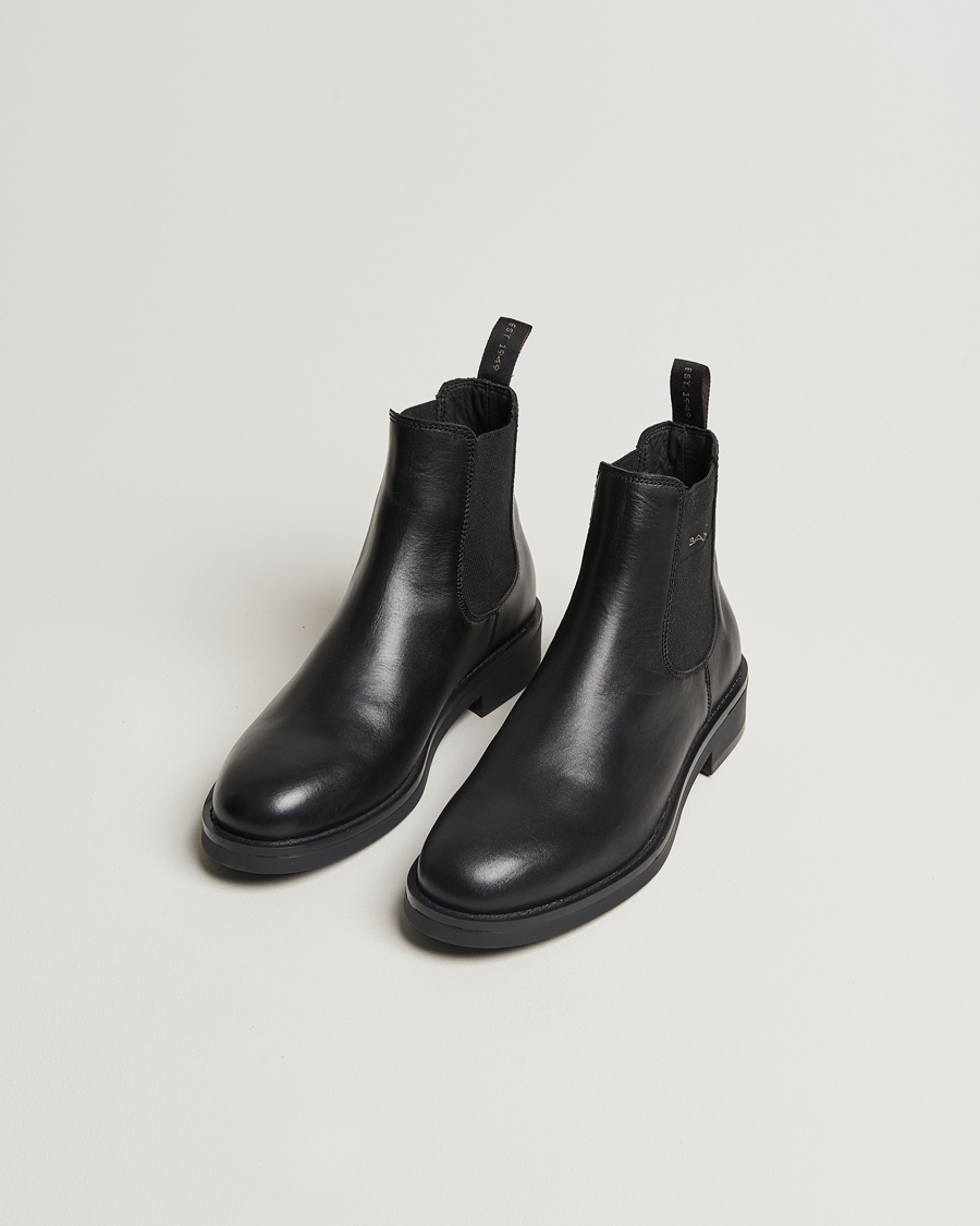 Mies | Mustat Saappaat | GANT | Prepdale Leather Chelsea Boot Black