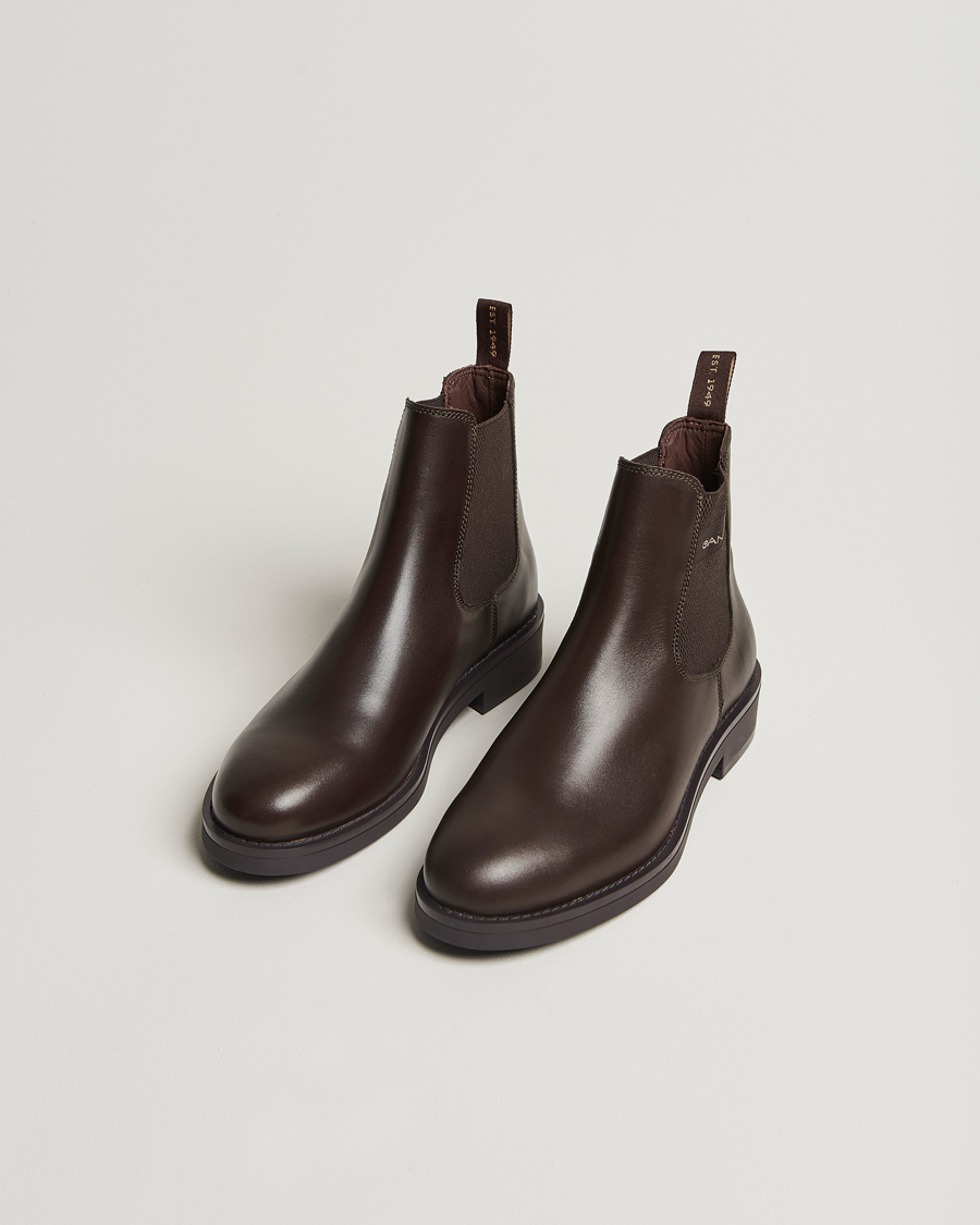 Mies |  | GANT | Prepdale Leather Chelsea Boot Dark Brown