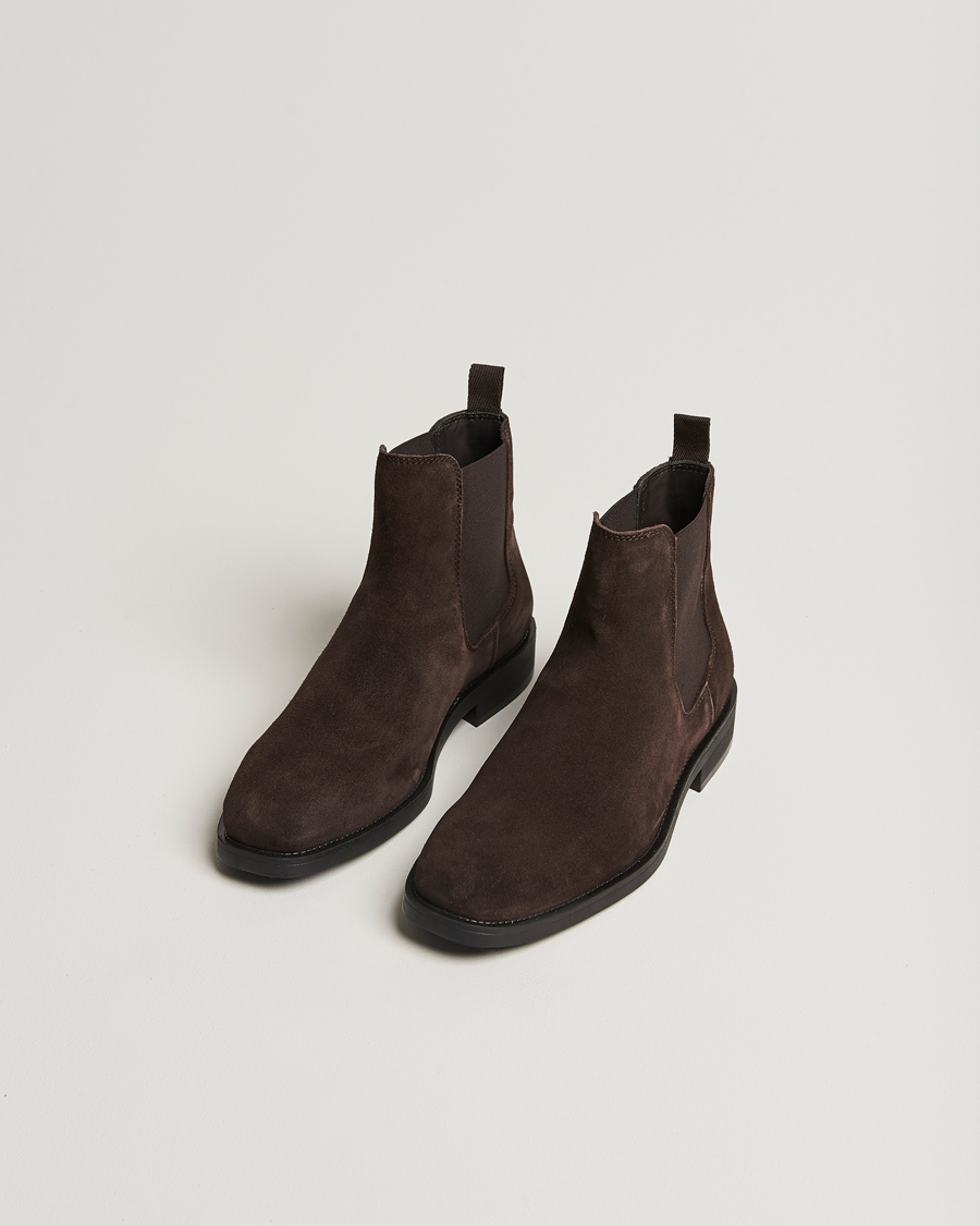 Mies |  | GANT | Rizmood Suede Chelsea Boot Dark Brown