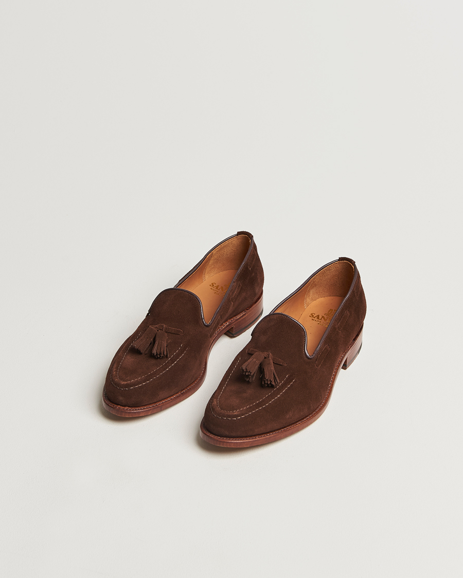 Mies |  | Sanders | Finschley Suede Tassel Loafer Polo Snuff