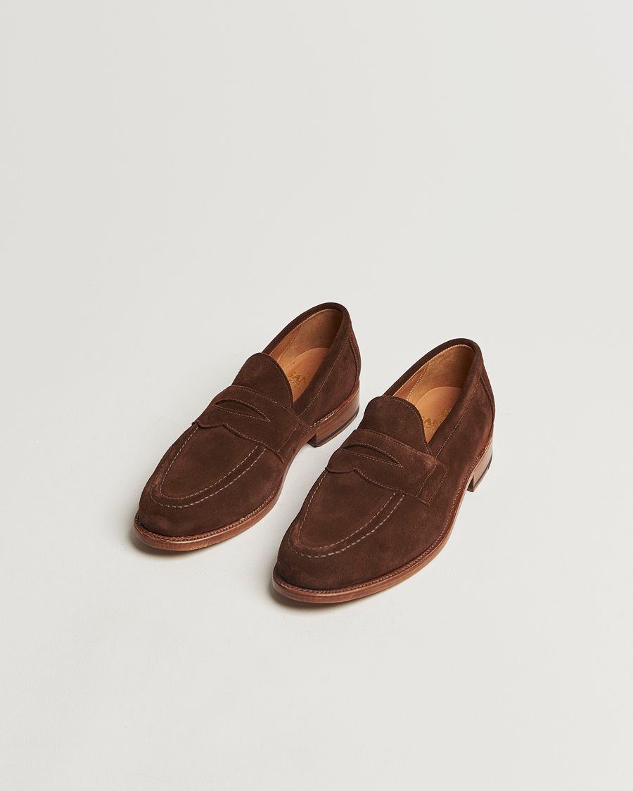 Mies |  | Sanders | Aldwych Suede Penny Loafer Polo Snuff