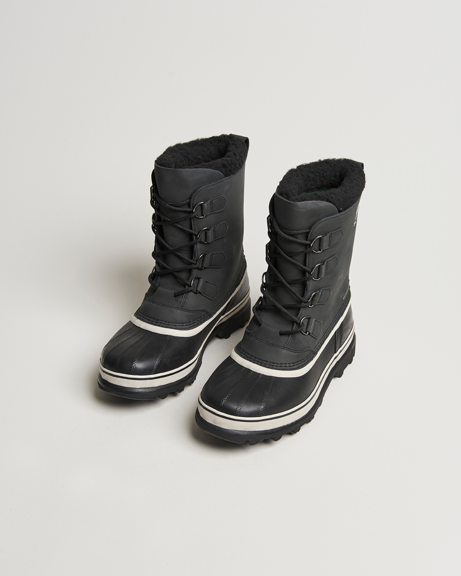 Mies |  | Sorel | Caribou WP Felt Lined Leather Boots Black