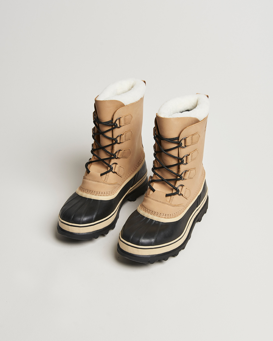 Mies | Nauhalliset varsikengät | Sorel | Caribou WP Felt Lined Leather Boots Buff