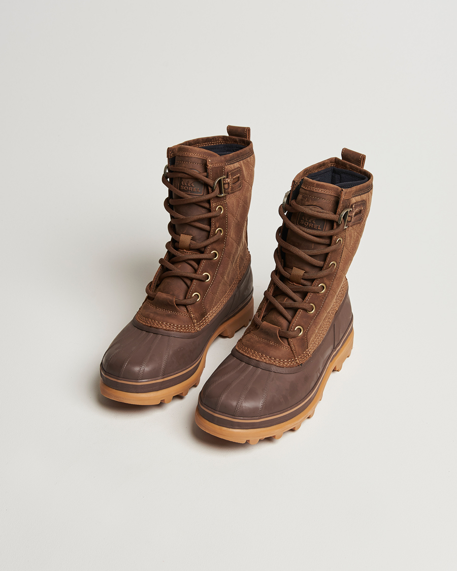 Mies | Nauhalliset varsikengät | Sorel | Caribou Royal WP Canvas Boots Velvet Tan