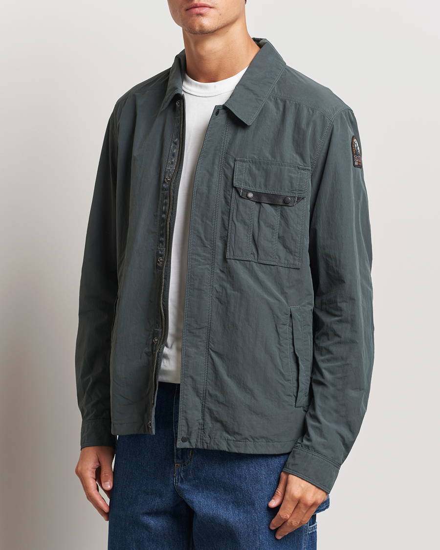 Mies |  | Parajumpers | Miura Peached Poplin Shirt Jacket Green Gables