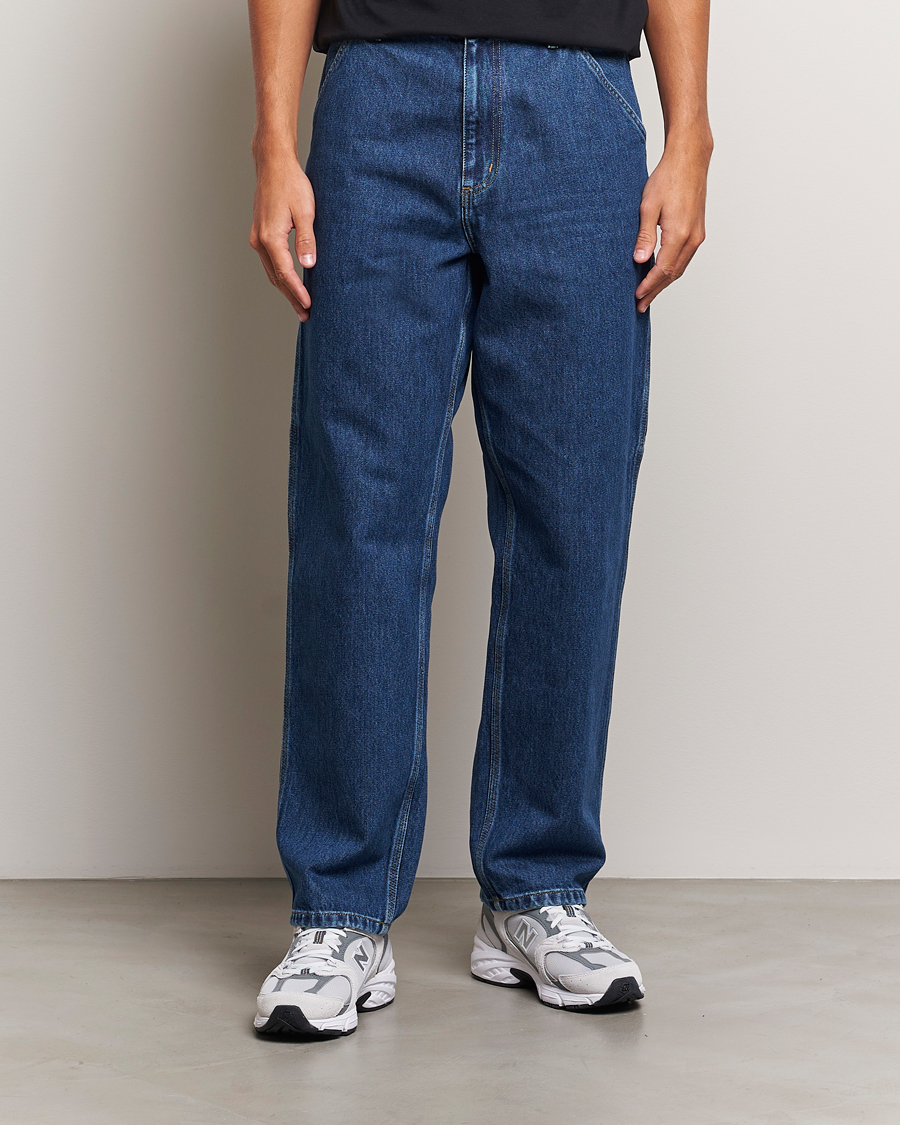 Mies |  | Carhartt WIP | Single Knee Smith Denim Pants Blue Stone Washed