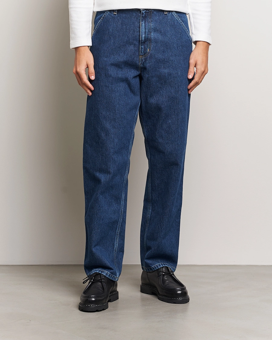 Mies |  | Carhartt WIP | Single Knee Smith Denim Pants Blue Stone Washed