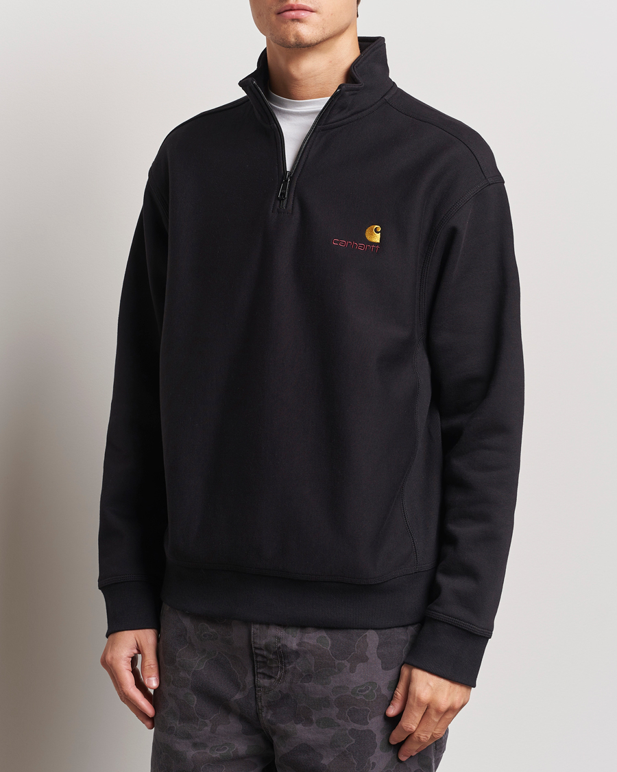 Mies |  | Carhartt WIP | American Script Half Zip Sweatshirt Black