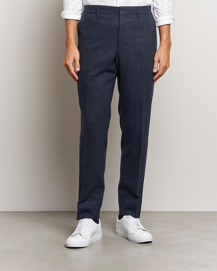 Mies |  | J.Lindeberg | Soren Twill Cash Flannel Pants Navy