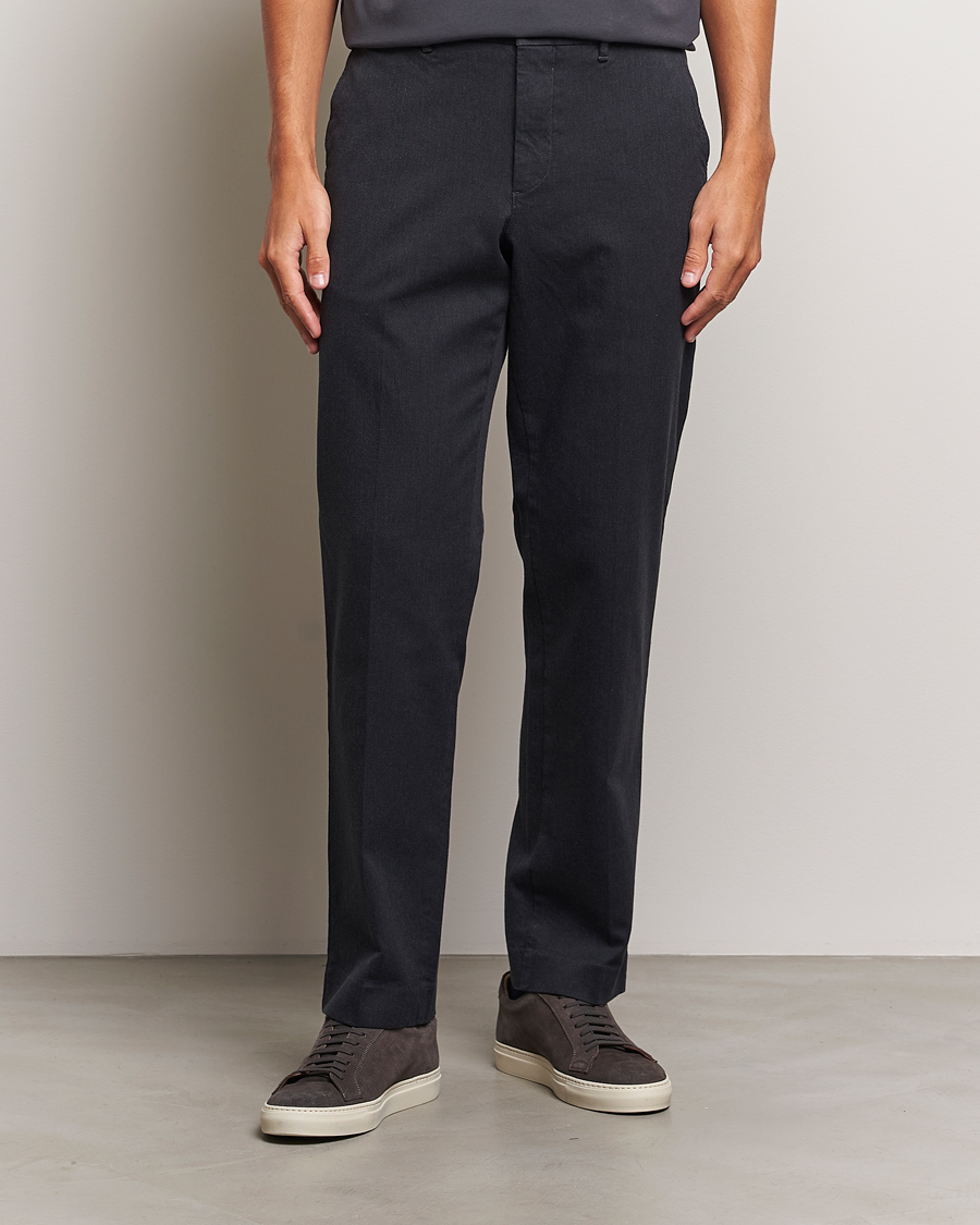 Mies | Flanellihousut | J.Lindeberg | Lois Flannel Twill Pants Dark Grey