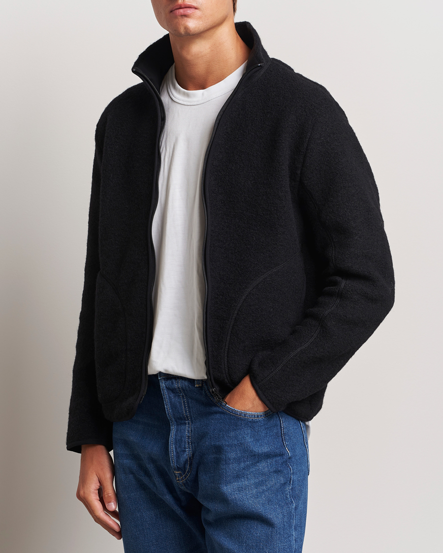 Mies | Business & Beyond - Casual | J.Lindeberg | Dustin Wool Fleece Jacket Black