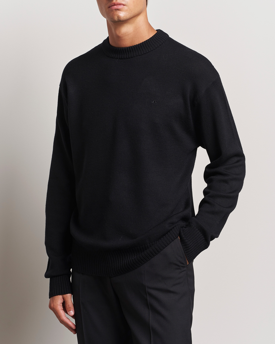 Mies |  | J.Lindeberg | Kino Merino Crew Neck Black