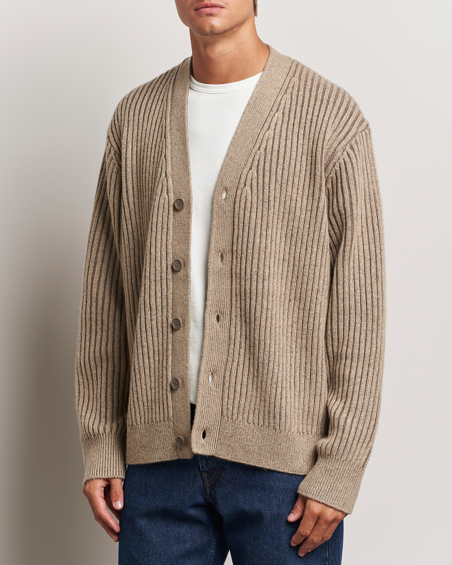 Mies | Business & Beyond - Casual | J.Lindeberg | Twin Plated Knit Cardigan Tiger Brown