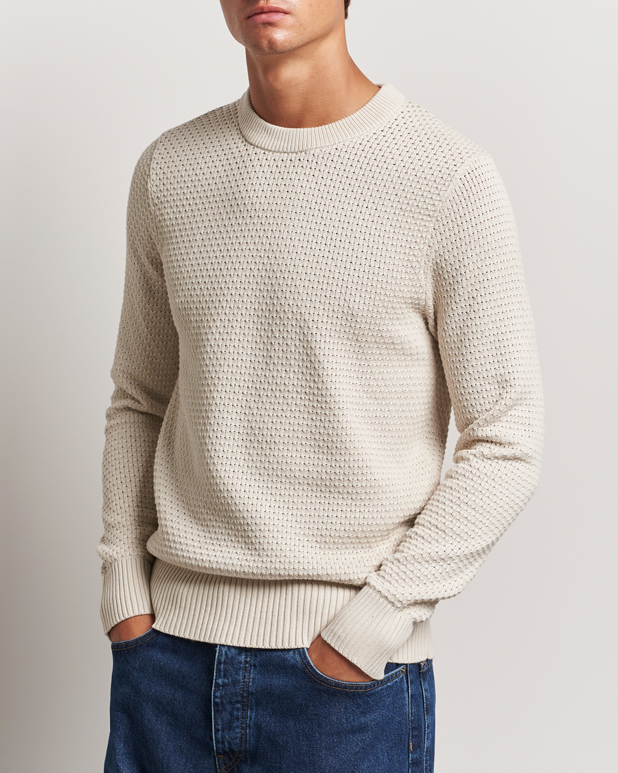 Mies |  | J.Lindeberg | Oliver Structure Cotton Sweater Moonbeam