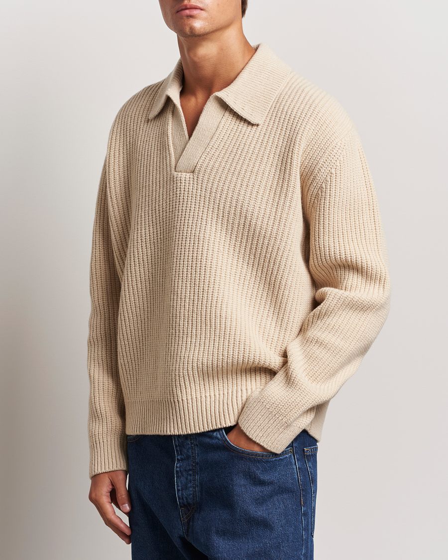 Mies |  | J.Lindeberg | Jethro Heavy Polo Knit Moonbeam