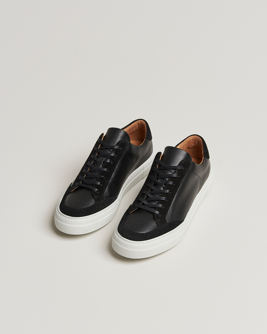 Mies |  | J.Lindeberg | Art Signature Leather Sneaker Black