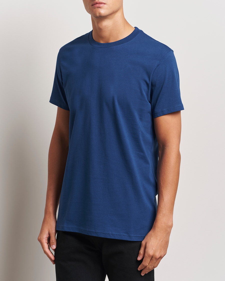 Mies |  | Bread & Boxers | Heavy Cotton Crew Neck T-Shirt Ink Blue