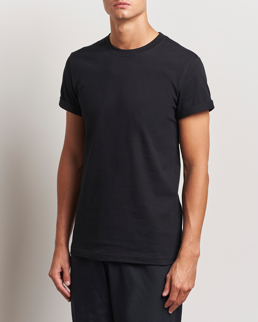 Mies |  | Bread & Boxers | Roll-Up Crew Neck T-Shirt Black