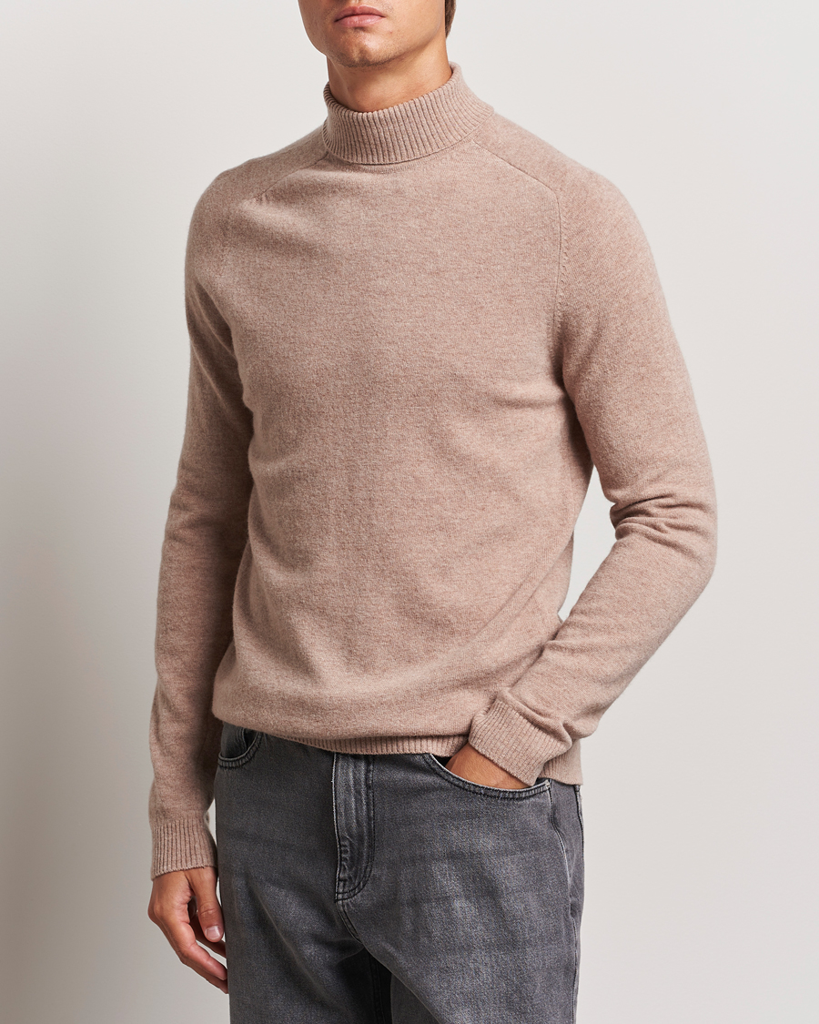 Mies |  | KnowledgeCotton Apparel | Lambswool Rollneck Beige