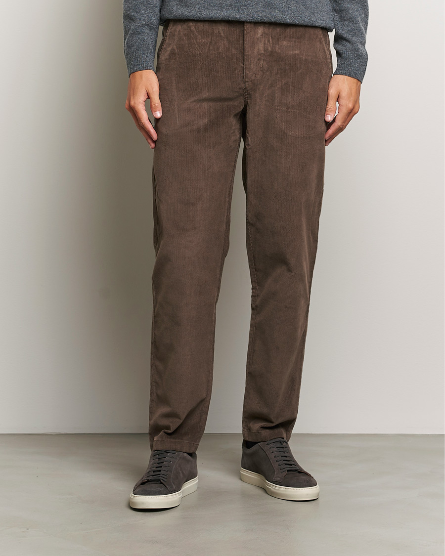 Mies |  | KnowledgeCotton Apparel | Chuck Regular Cord Trousers Chocolate