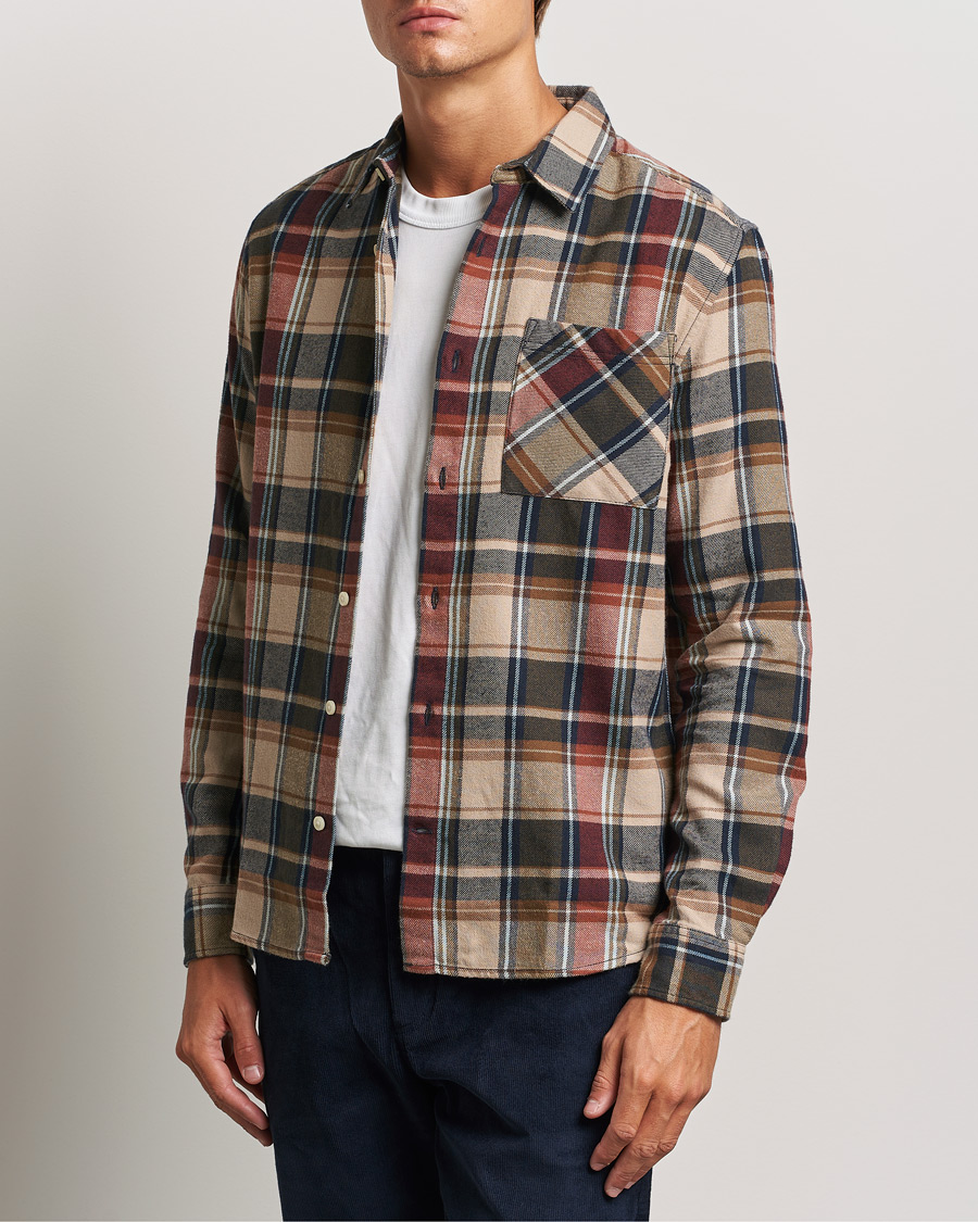 Mies | Rennot | KnowledgeCotton Apparel | Regular Checked Flannel Shirt Multi