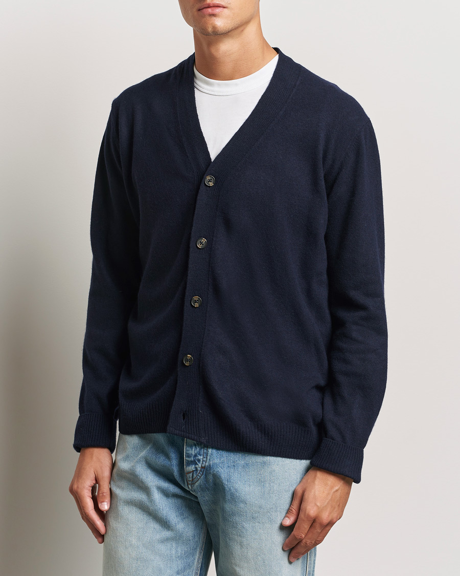 Mies |  | KnowledgeCotton Apparel | Lambswool Cardigan Navy