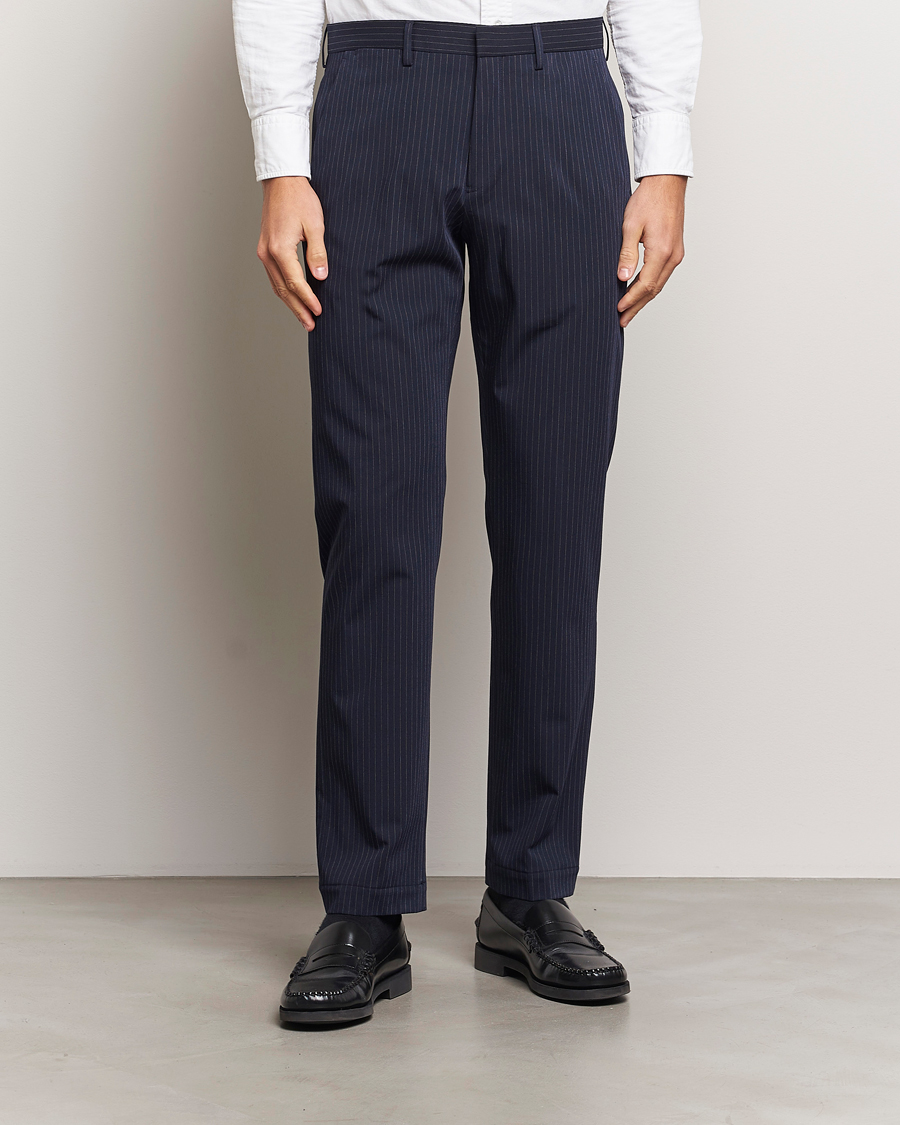 Mies |  | Polo Ralph Lauren | Straight Fit Hudson Pinstripe Pants Navy