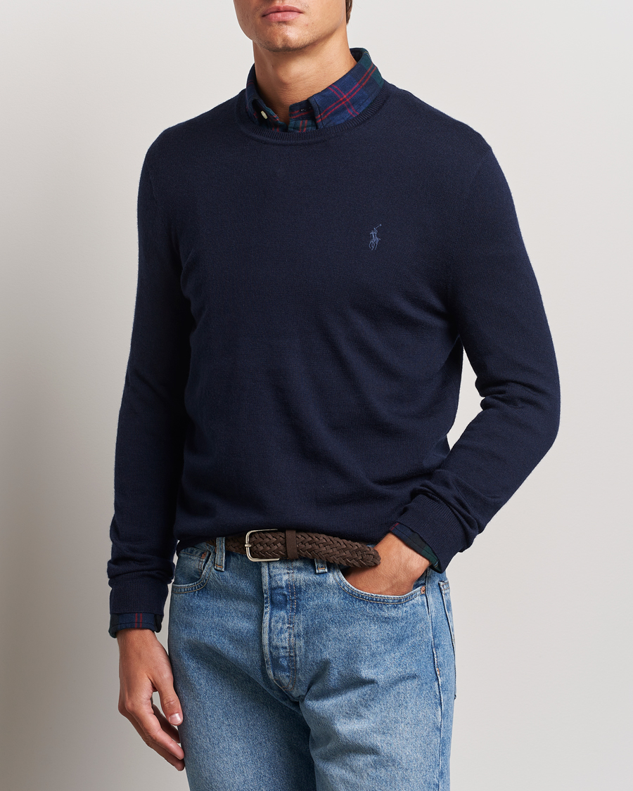 Mies |  | Polo Ralph Lauren | Merino Crew Neck Pullover Hunter Navy