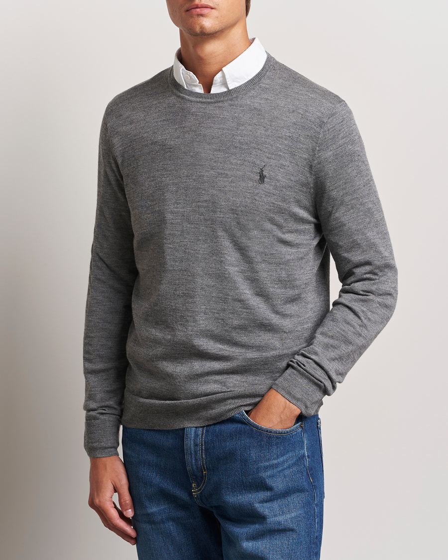 Mies |  | Polo Ralph Lauren | Merino Crew Neck Pullover Fawn Grey Heather