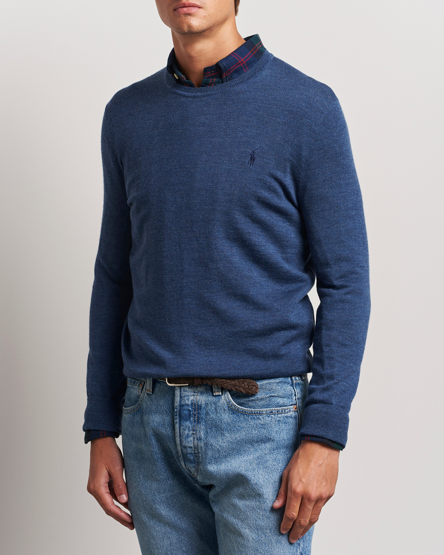 Mies |  | Polo Ralph Lauren | Merino Crew Neck Pullover Rustic Navy Heather