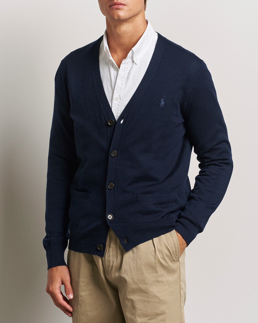 Mies |  | Polo Ralph Lauren | Merino Knitted Cardigan Hunter Navy