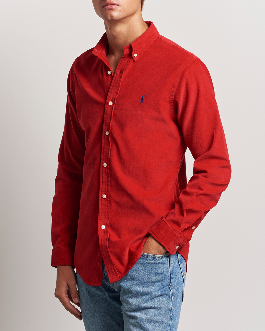 Mies |  | Polo Ralph Lauren | Slim Fit Corduroy Shirt Martin Red