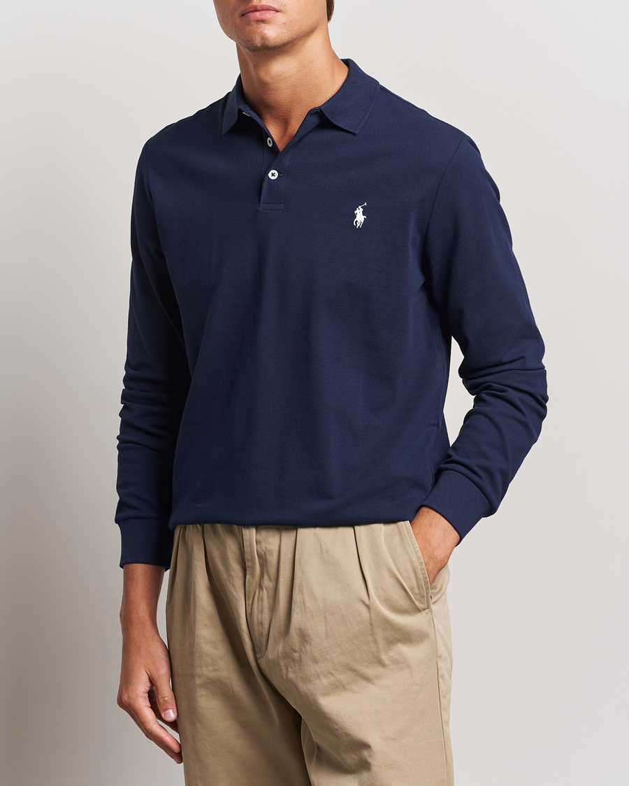 Mies |  | Polo Ralph Lauren | Custom Slim Fit Long Sleeve Polo Refined Navy