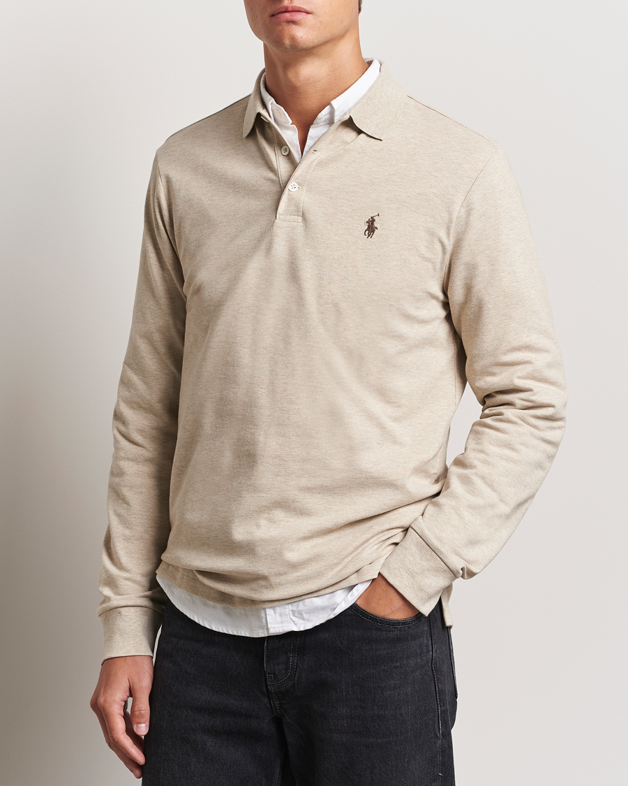 Mies |  | Polo Ralph Lauren | Custom Slim Fit Long Sleeve Polo Expedition Dune Heather