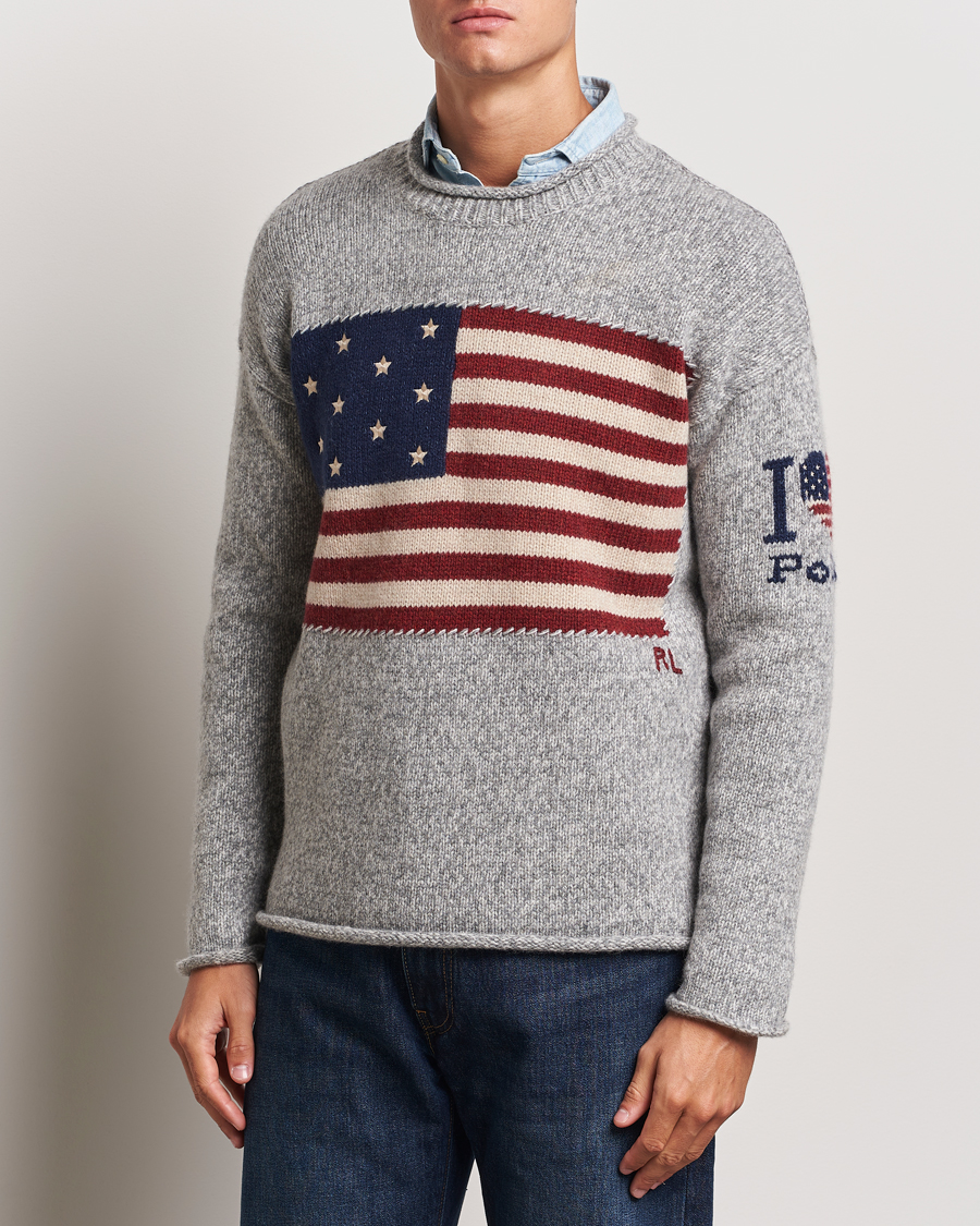 Mies |  | Polo Ralph Lauren | Wool Flag Sweater Grey Combo