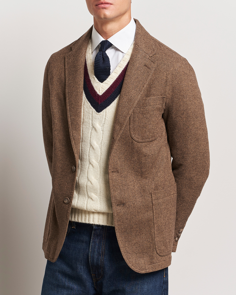 Mies | Tweed-pikkutakit | Polo Ralph Lauren | Classic Herringbone Sportcoat Brown/Tan