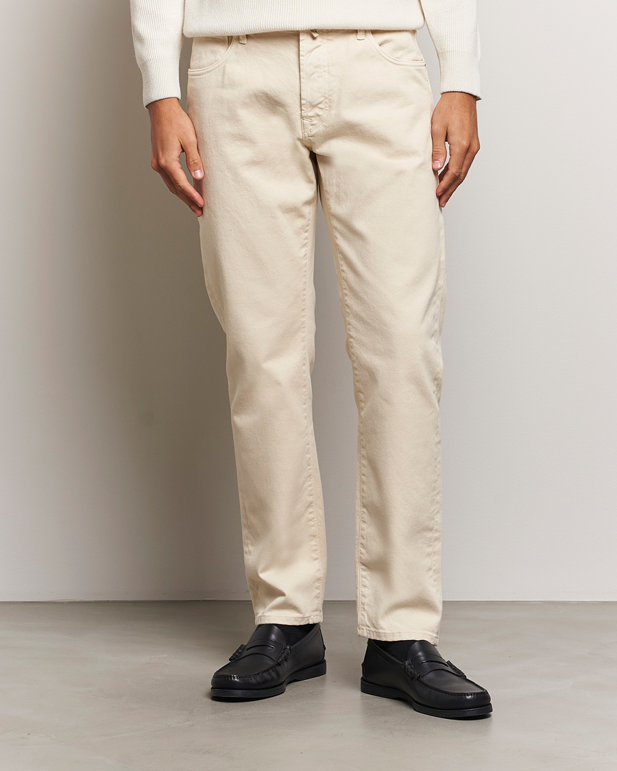 Mies |  | Incotex | 5-Pocket Bull Denim Pants Off White