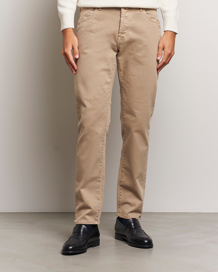 Mies |  | Incotex | 5-Pocket Bull Denim Pants Beige