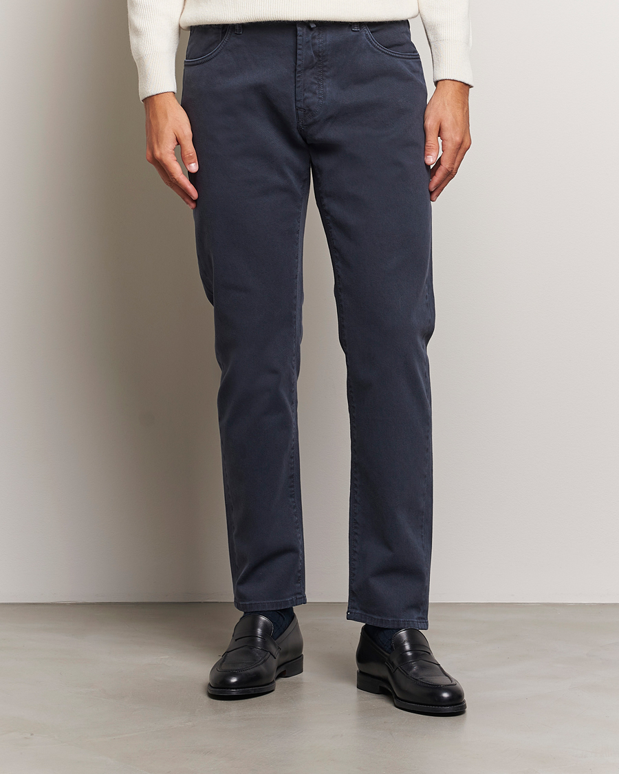 Mies |  | Incotex | 5-Pocket Bull Denim Pants Navy