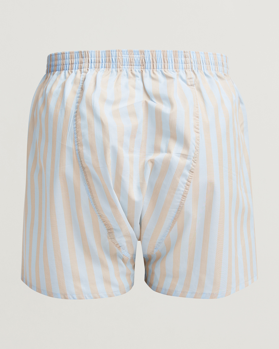 Mies |  | Derek Rose | Classic Fit Woven Cotton Boxer Shorts Light Blue