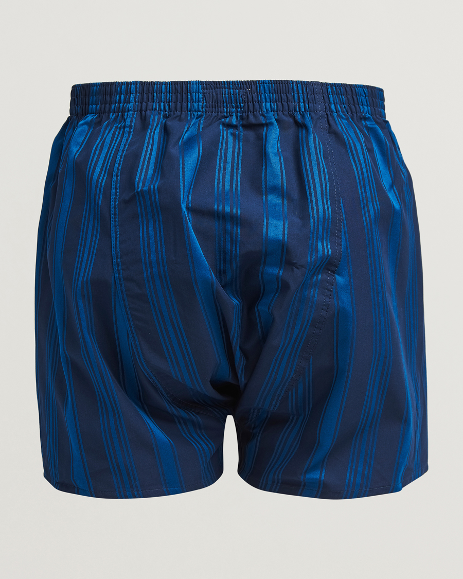 Mies |  | Derek Rose | Classic Fit Woven Cotton Boxer Shorts Navy