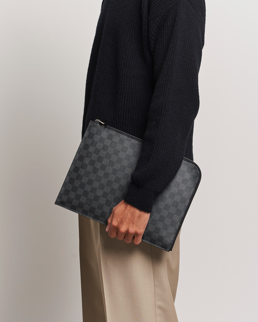 Mies | Louis Vuitton Pre-Owned | Louis Vuitton Pre-Owned | Poche Joule GM Clutch Bag Damier Graphite 