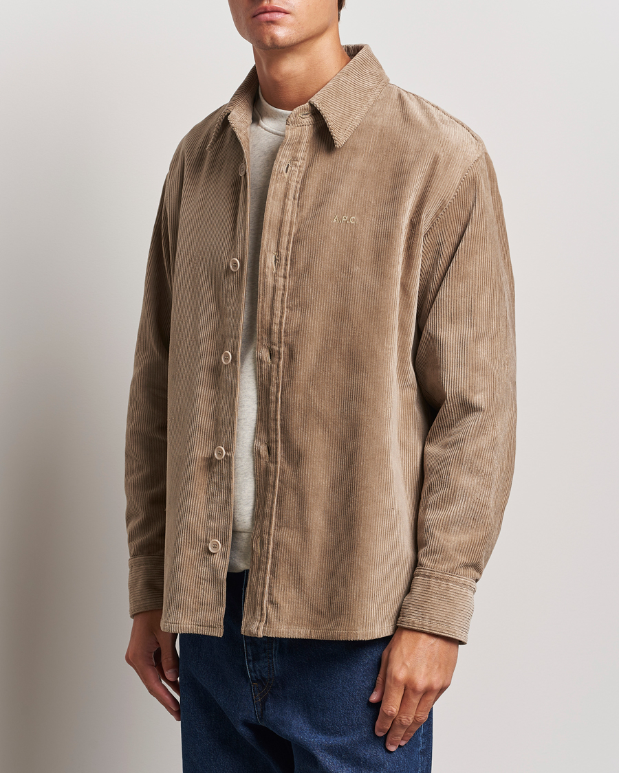 Mies |  | A.P.C. | Bobby Corduroy Overshirt Beige