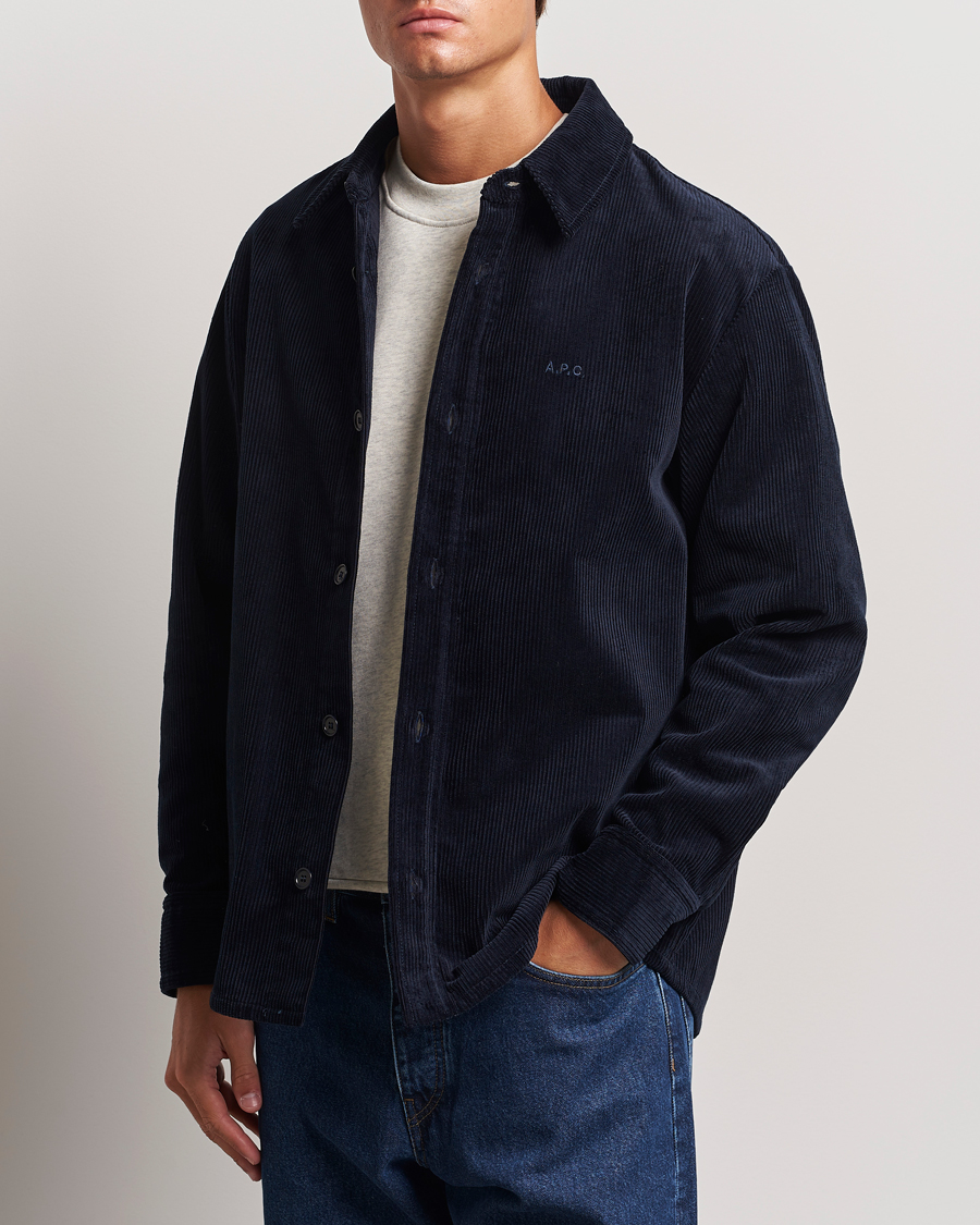 Mies |  | A.P.C. | Bobby Corduroy Overshirt Dark Navy