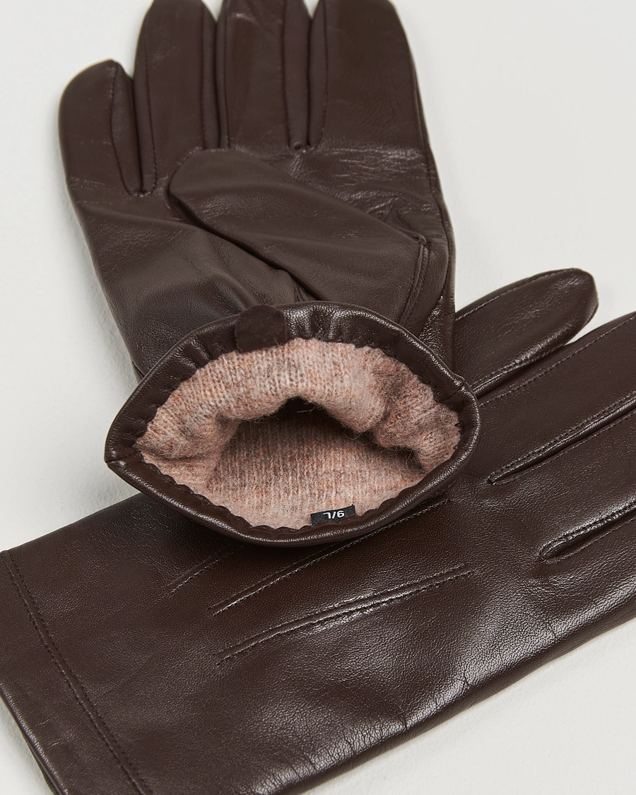 Mies |  | Amanda Christensen | Lined Leather Gloves Brown